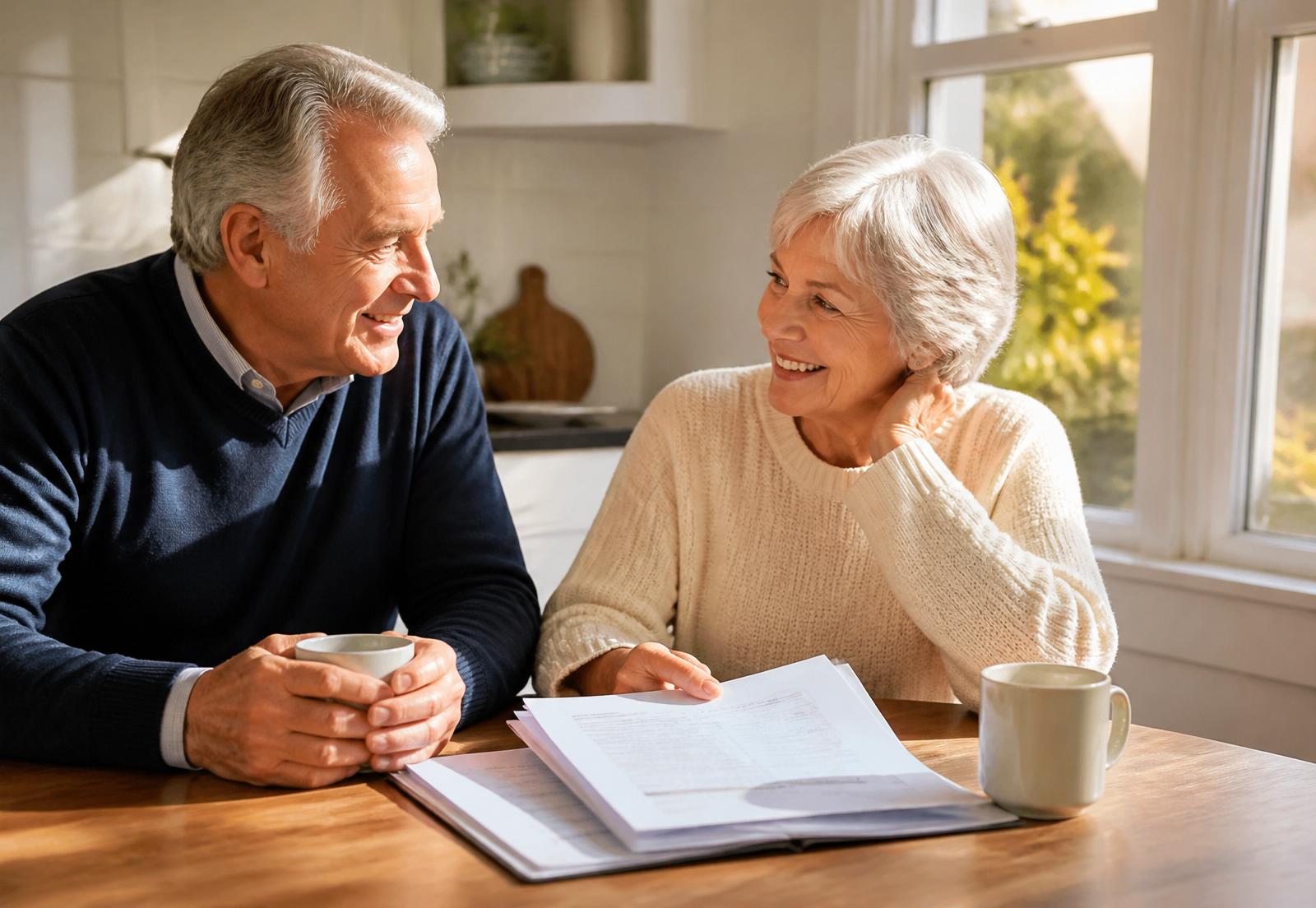 Retired couple enjoying time together